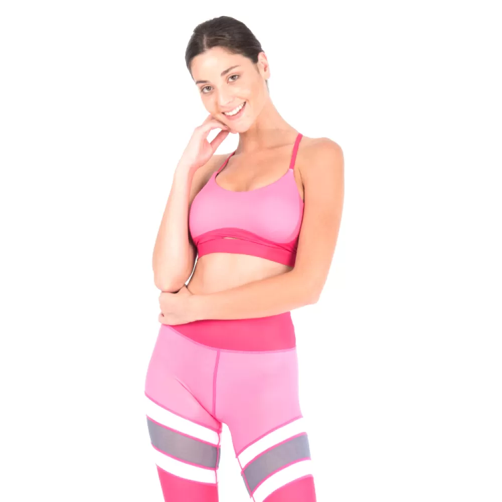 Energize top in fuchsia